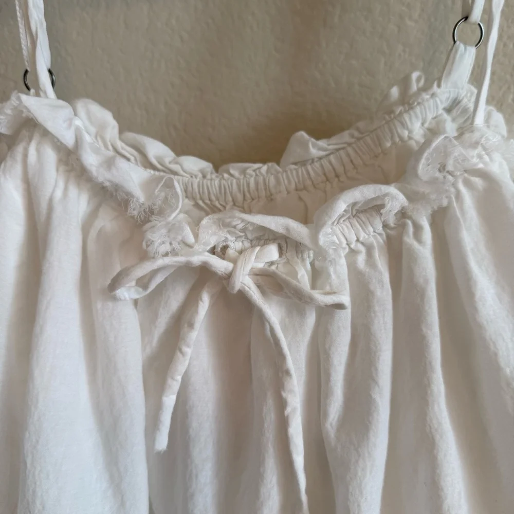 Pilcro Elegant White Ruffled Chemise - Picture 5 of 11